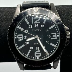 Black & Silver Titanium Men's Watch